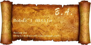 Bobál Attila névjegykártya
